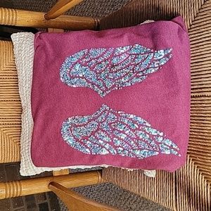 Victoria's Secret Supermodel Essential sequined angel wings,zip-up hoodi…